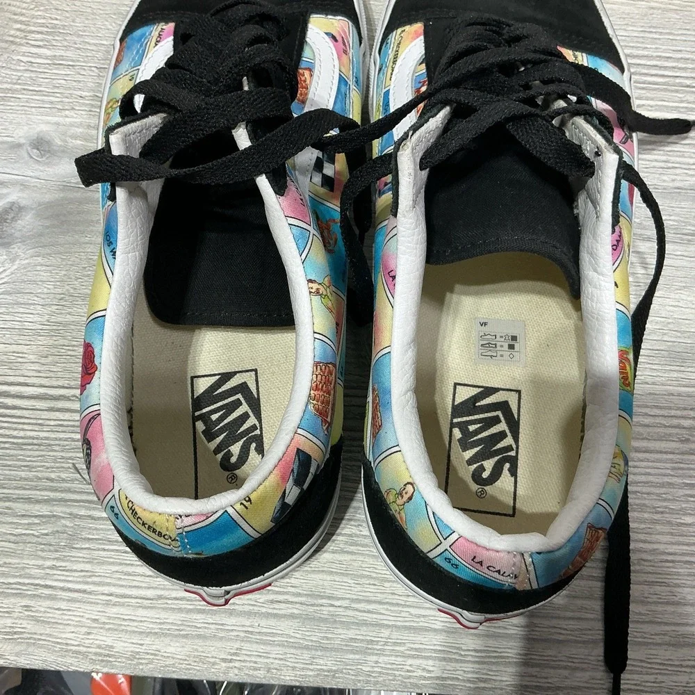 Vans Old Skool LOTERIA Special Edition Shoes Mens 11.5 Black Suede MultiColored